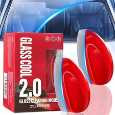2-Pack Automotive Oil Film Cleaning Brush – Car Clear Vision Glass Cleaner