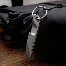 1pc Titanium Alloy Mini Pry Bar Bottle Opener Keychain EDC Multi Tool Pocket New
