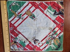 Vintage Cowboy Rodeo Children's Handkerchief Hankie Western Theme