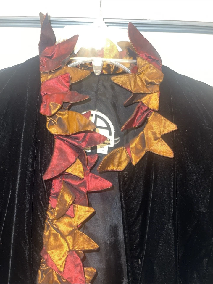 Chaqueta Abrigo Terciopelo Art To Wear Años 80 Vestido Artístico Talla 10 Foto 2 de 4