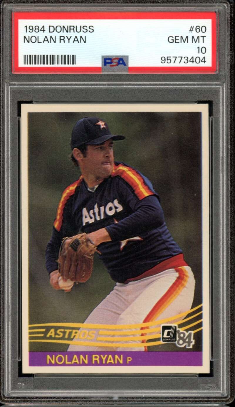 1984 Donruss #60 Nolan Ryan Astros HOF PSA 10 GEM MT MINT