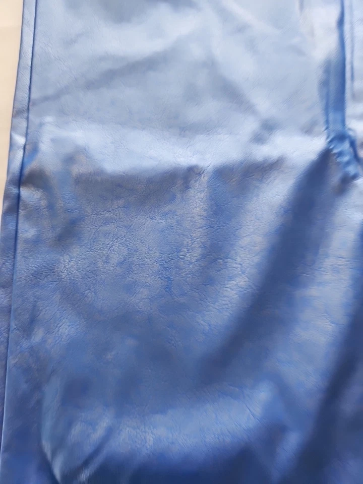 Pantalones de PVC vintage ROAMAN’S AÑOS 80 IMITACIÓN CUERO PARA MUJER H2 28/30 pulgadas cintura azul Foto 2 de 4