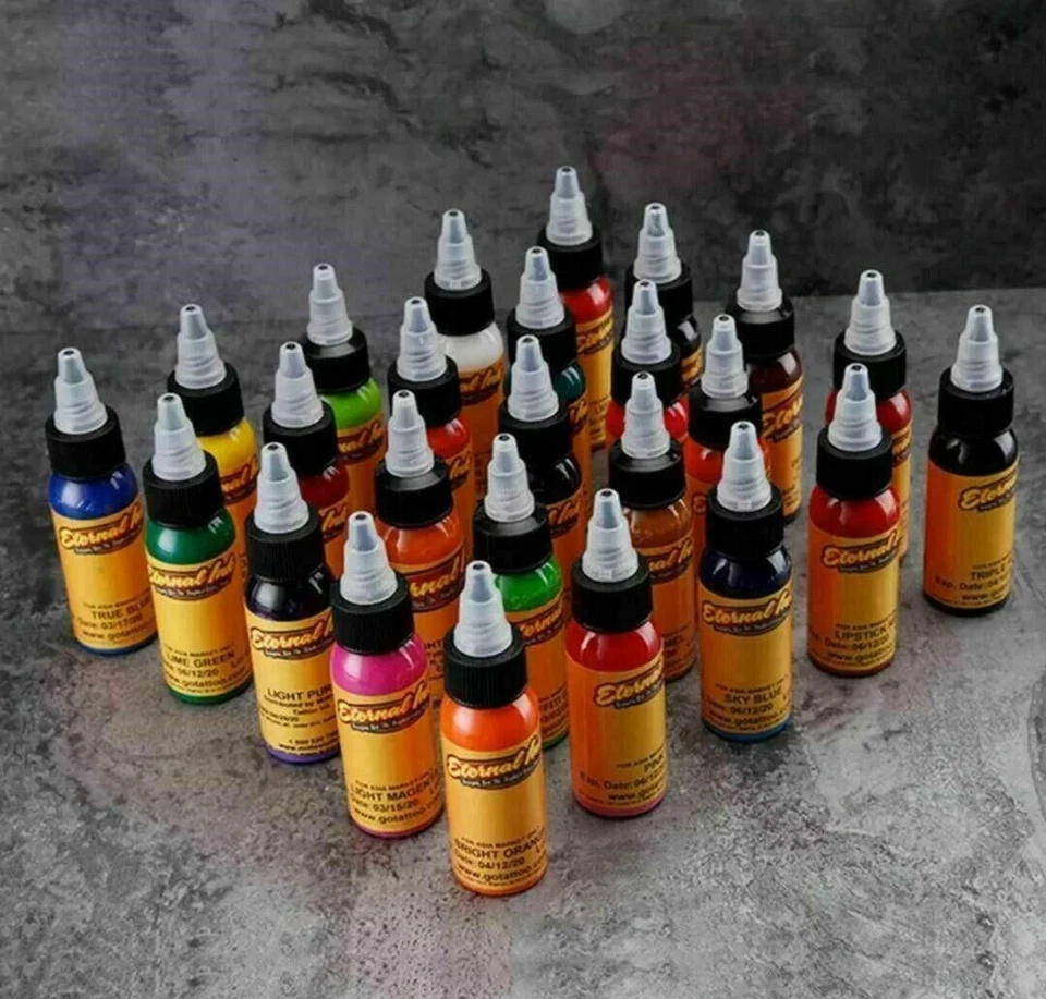 Tinta para tatuaje eterna 16 colores 1 oz 30 ml permanente ver profesional 16 un. Foto 2 de 4