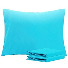 Soft, Wrinkle-Free Microfiber Pillowcase Set - 2 Standard 20" x 26" Blue