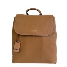 Image of Radley Backpack Caramel Leather Medium Flapover Backpack Bag - Colwyn Road - New
