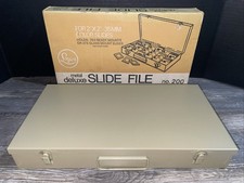 New Vintage Logan Metal Deluxe Slide File No 200 for 2" X 2" 35 MM Color Slides