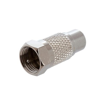 F-Type Male Plug to RCA Female Jack Adapter Coax Cable Connector Converter CCTV
