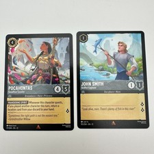 Disney Lorcana Pocahontas 171/204 John Smith 192/204 Uncommon 2-Card Lot Set 12