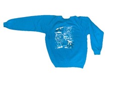80's Vintage Hanes KiTTY CAT Cat In Puffy Snow SWEATSHIRT Large Rare