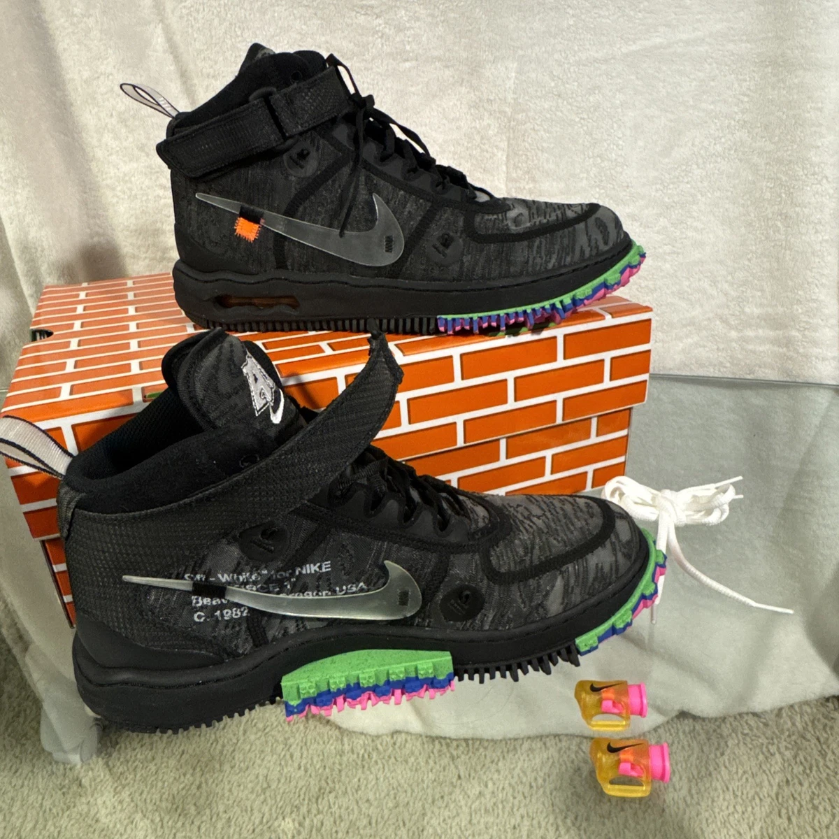 Off-White Air Force 1 Mid Black for sale | eBay
