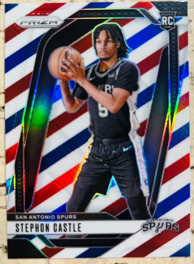 Stephon Castle 2024-25 Panini Prizm Red White Blue RC San Antonio Spurs #234