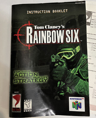 N64 NINTENDO 64 Tom Clancy's Rainbow 6 with Original Box. No