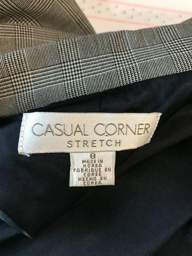 Pre-Owned Women’s Casual Corner Blazer Size 8 Stretch Multicolored Checkered - Picture 6 of 6