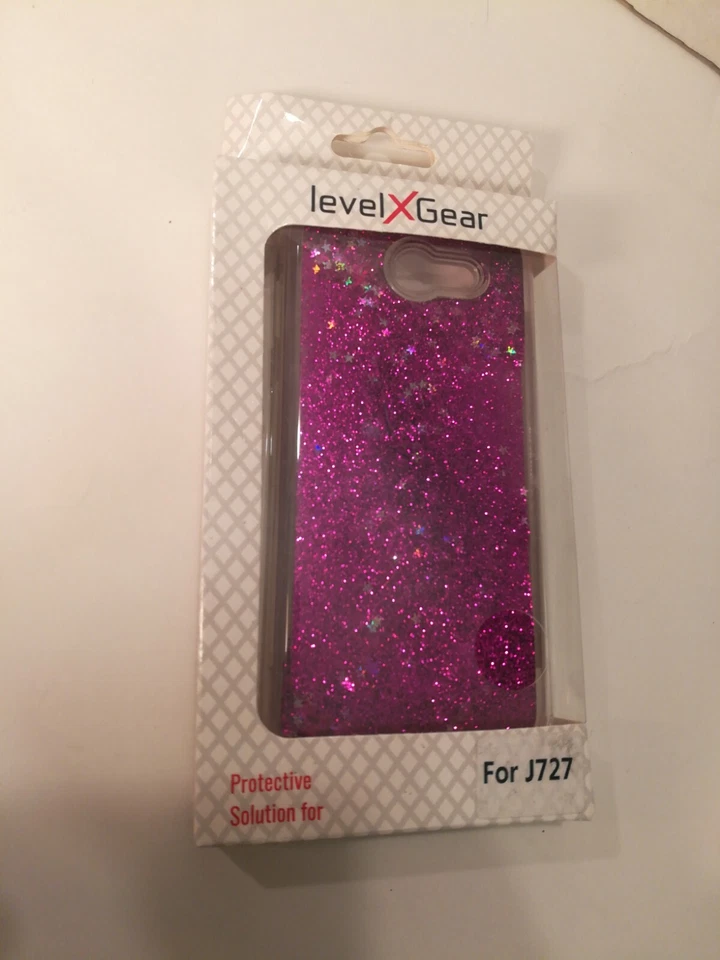 Samsung Galaxy J727 уровень X Gear женщин девочек красивый чехол фиолетовый Серебряный звезды - Изображение 3 из 4