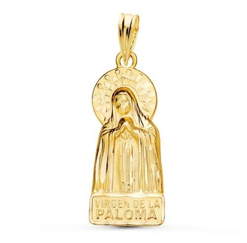 Pendentif Or 18k 750 Mls. Médaille Vierge Macarena 20 X 17 MM 2,35
