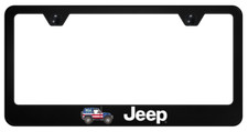 Jeep Wrangler Usa Flag Black Polycarbonate License Plate Frame Official Licensed