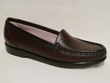 SAS TRIPAD COMFORT WINE BURGUNDY LEATHER SLIP ON LOAFERS FLATS WOMENS SZ 6.5 S