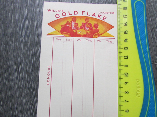 Will's Gold Flake Cigarettes Early Tobacco Advertising Bridge Card - Picture 4 of 5