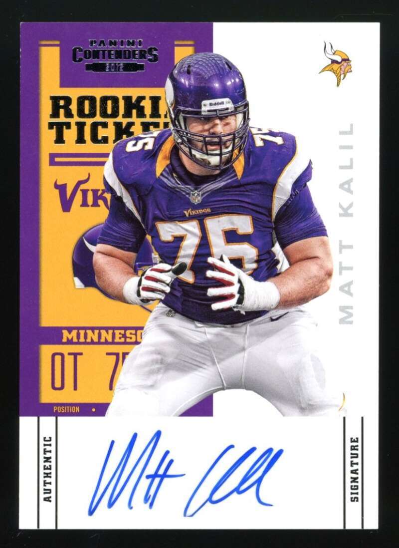 Matt Kalil Panini Contenders #165 Autograph