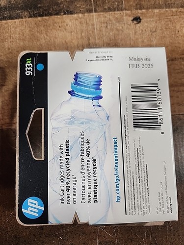 HP 933XL Cyan Ink Cartridge 02/25 **NEW SEALED BOX** - Picture 4 of 5