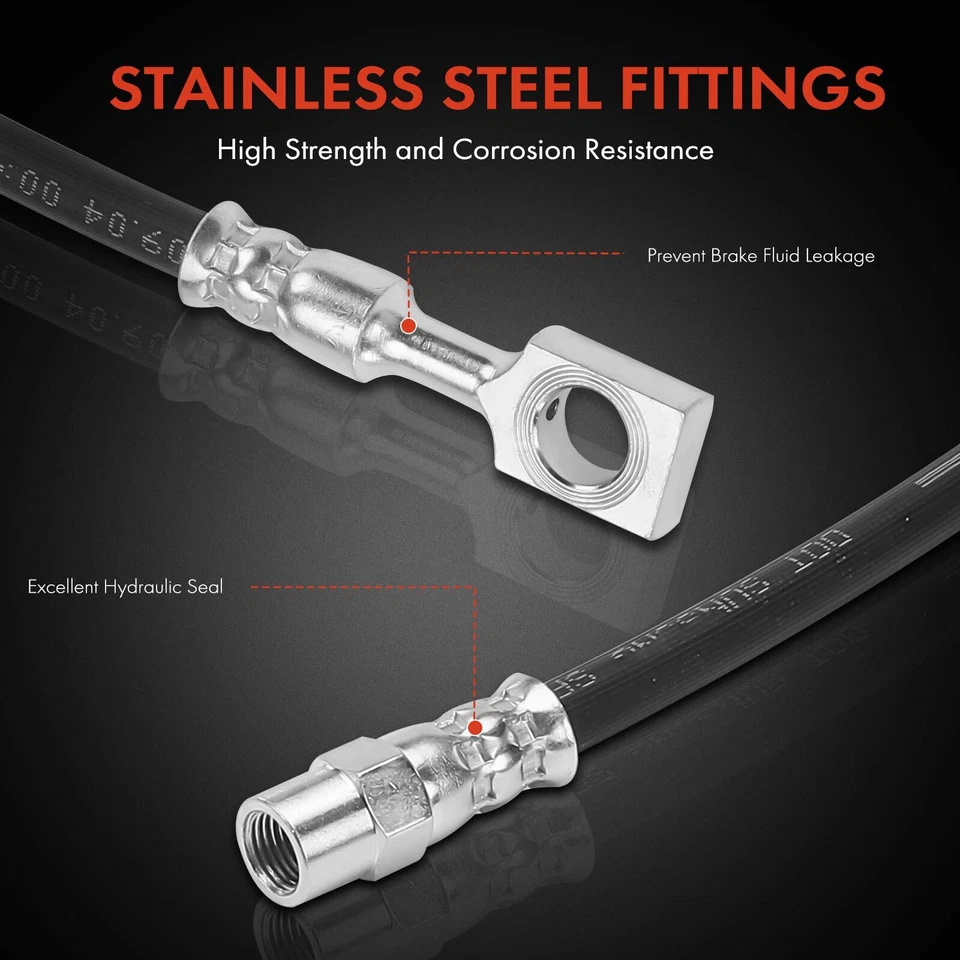 2x Manguera Hidráulica Freno Volkswagen Jetta 99-05 Audi TT Trasera Izquierda Derecha Exterior Foto 4 de 4