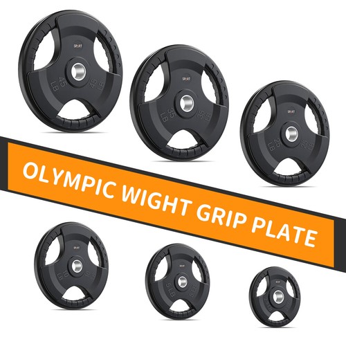 SPART 2'' Black Olympic Weight Plates for Strength Training in Pairs or Single