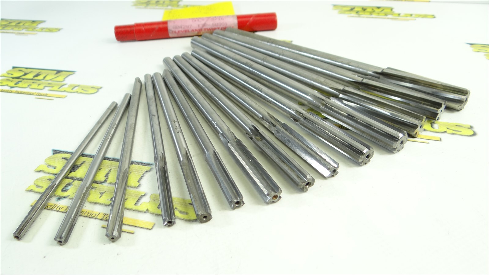 14 NEW & USED ASSORTED CARBIDE TIPPED CHUCKING REAMERS 3/16" TO 9/16