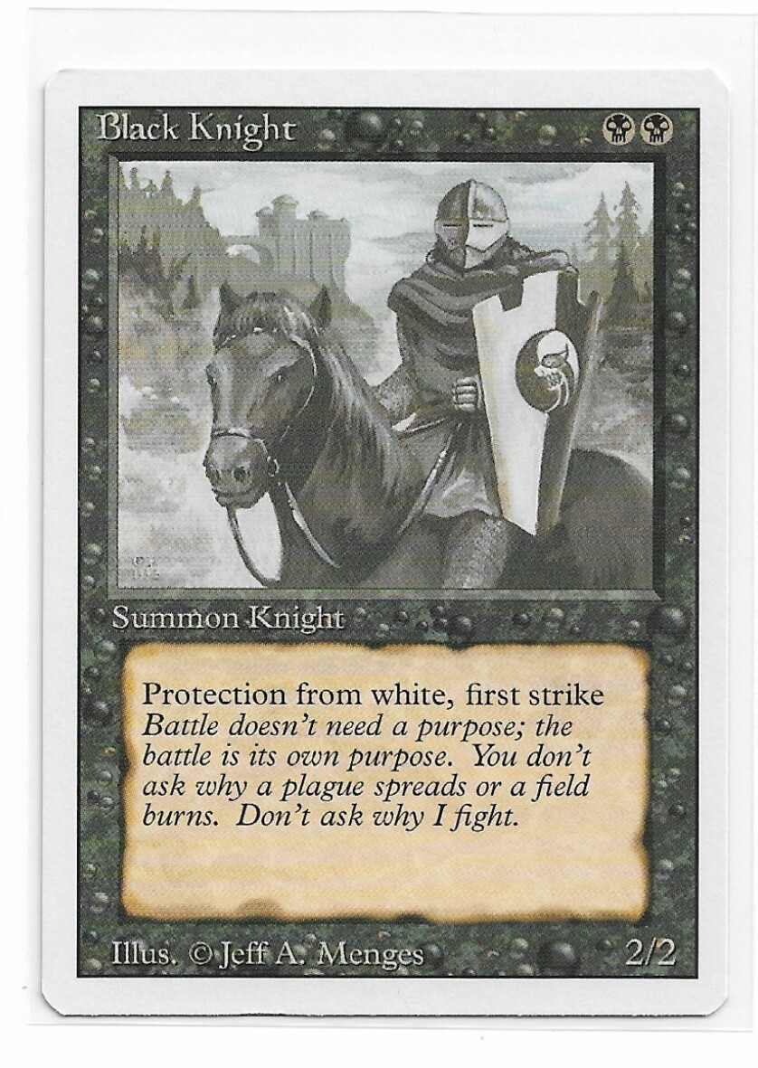 Magic the Gathering ~ MTG ~ 1x Black Knight ~  M/NM ~ REVISED