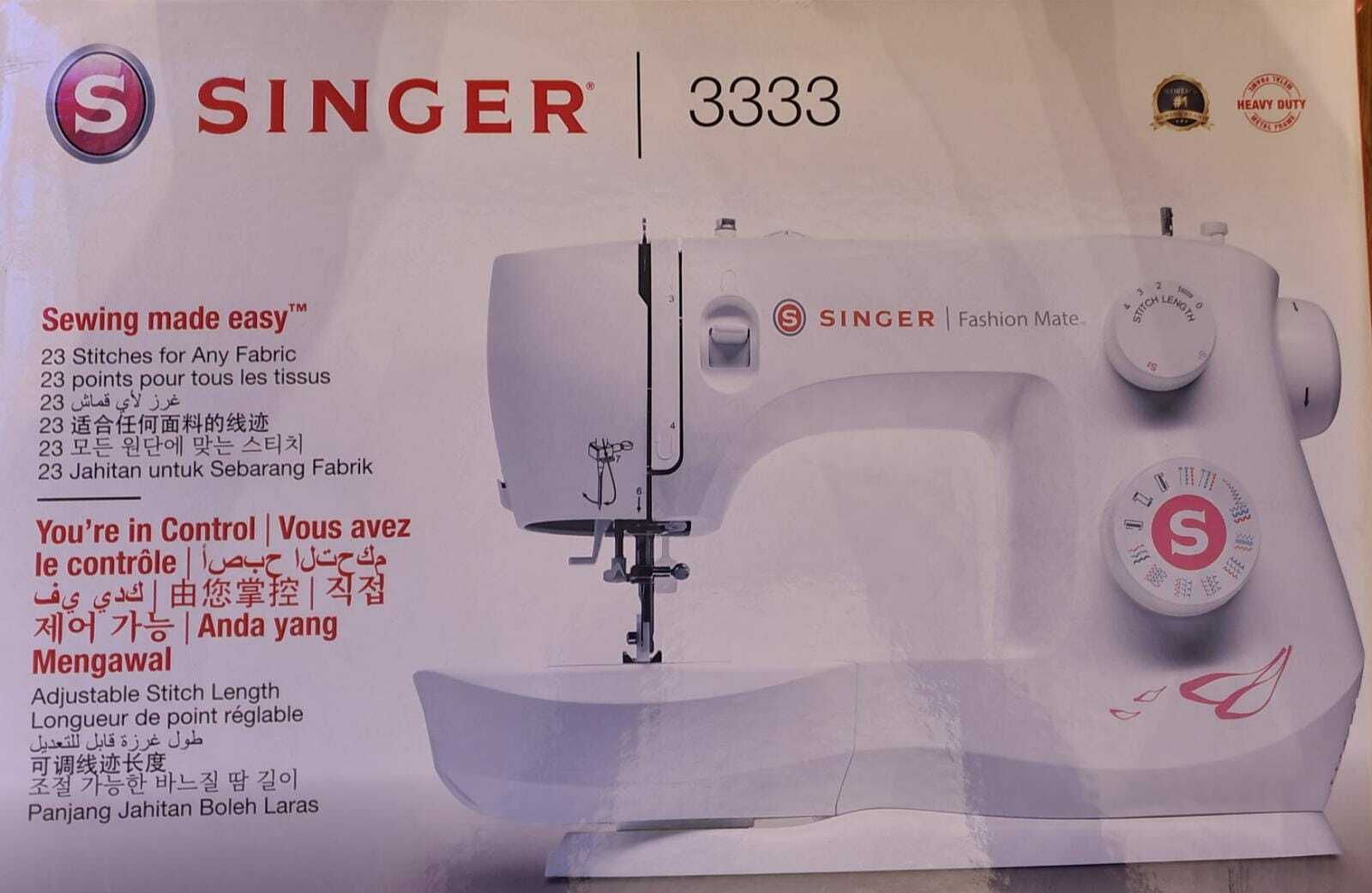 SINGER Fashion Mate 3333 Sewing Machine Button Zipper Overlock 23