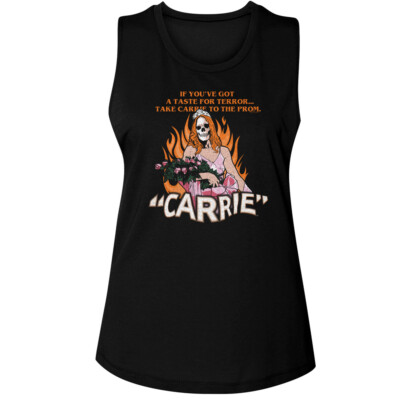 Carrie 1976 Horror Movie Take Carrie To The Prom Women's Muscle Tank T Shirt