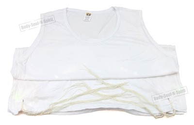 X-Large Kosher 100% White Jewish Gift Cotton Israel Tzitzit Tsitsit Tallit Katan (7806083707613)