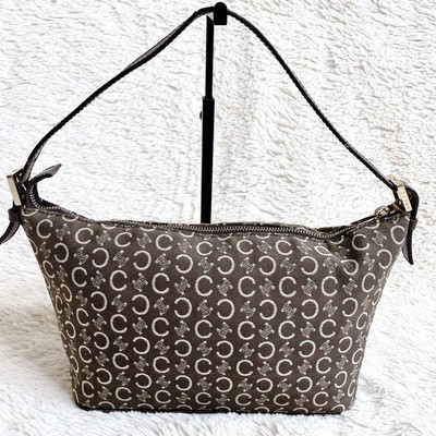 CELINE C Macadam One Shoulder Accessory Pouch Handbag