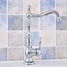 Polished Chrome Ceramic Base Kitchen Wet Bar Bathroom Faucet Mixer Tap fsf675