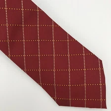 Versa Men’s Tie Red White Orange Criss Cross Pattern Length: 58” Width: 3.75”