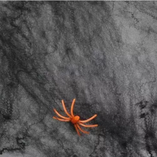 Spider Web With Spiders Halloween Decoration Stretchy Craft Cobweb Cob Party - Picture 7 of 10