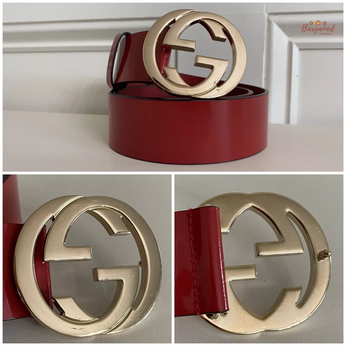 Red gold gucci belt sale