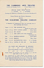 Cambridge Arts Theatre. The Lady's Not For Burning. Guildford Theatre Co. 1950's
