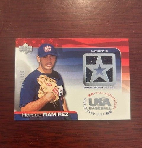 2004 UD Team USA Baseball HORACIO RAMIREZ  Certified Game Used Jersey Card