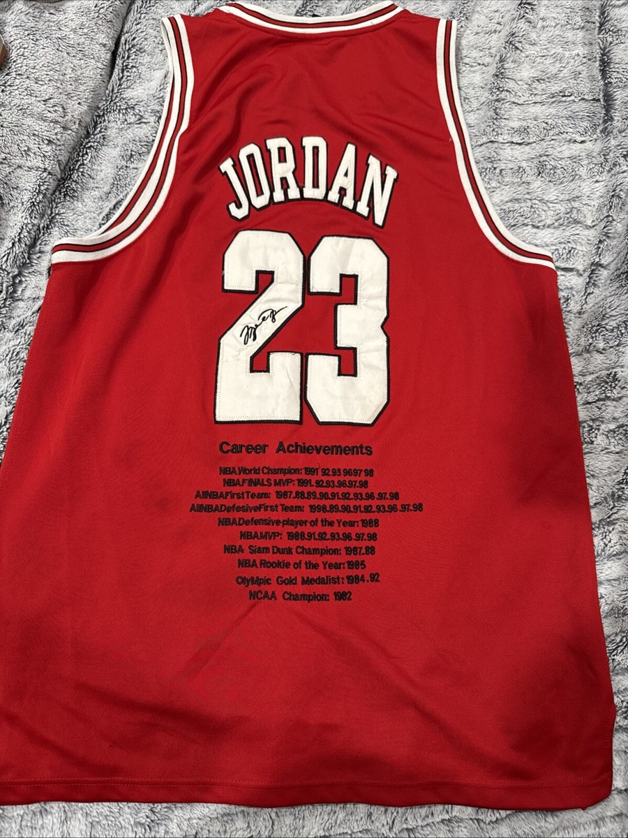 MICHAEL JORDAN CHICAGO BULLS CAREER ACHIEVEMENTS JERSEY
