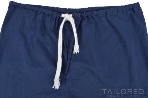 DEREK ROSE einfarbig blau 100 % Baumwolle Nachthemd Hose Pyjama Set-LARGE - Bild 8 von 10