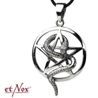 Echt Etnox Schlangen Pentagramm AnhäNger 925Er Silber Symbol Schmuck Neu
