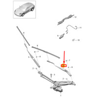 PORSCHE 718 CAYMAN 982 Wischerarm vorne links RHD 99162813103 NEU ORIGINAL