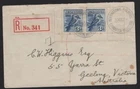 1928 Australia 3d Blue KOOKABURRA Philatelic EXHIBITION Cancel REGISTERED Cover
