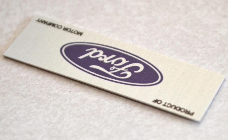 Ford 1962 producto de Ford Motor Company placa de marca azul Galaxie Thunderbird Foto 2 de 2