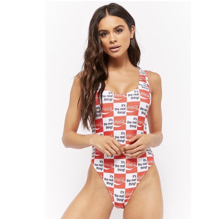 FREE SHIPPING NWT Forever 21 Coca-Cola bodysuit Size S