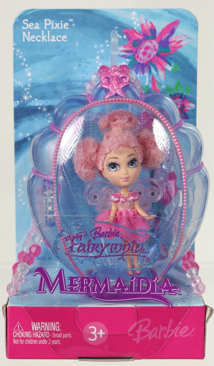 Barbie Fairytopia Mermaidia Pink Sea Pixie Necklace & Ring Barbie Fairytopia Mermaidia Pink Sea Pixie Necklace & Ring