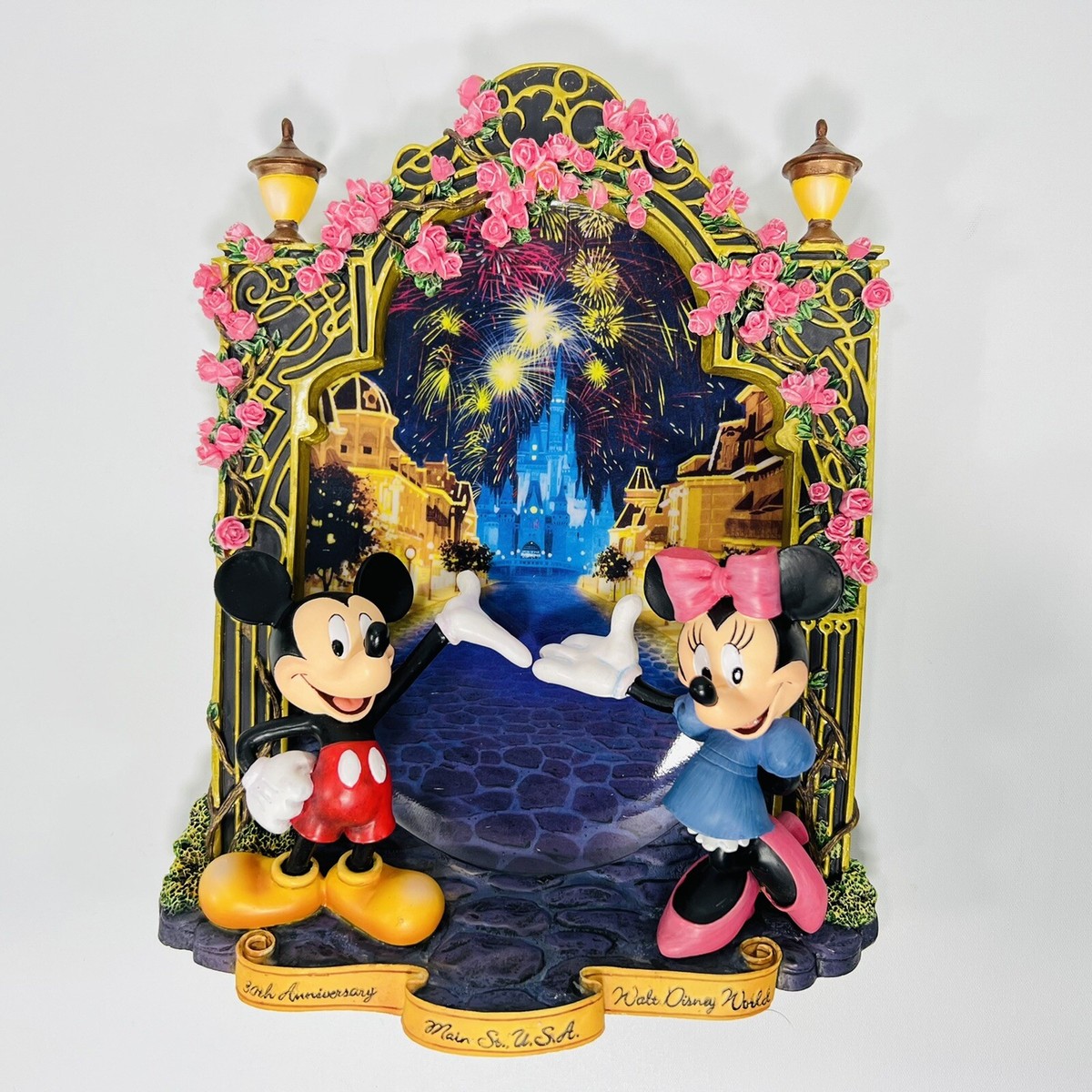 Bradford Exchange Disney 30th Anniversary 3D Plate Main Street