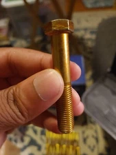 Lot Of 24.  7/16"-20 Grade 8 Fine Hex Cap Screws Zinc Yellow