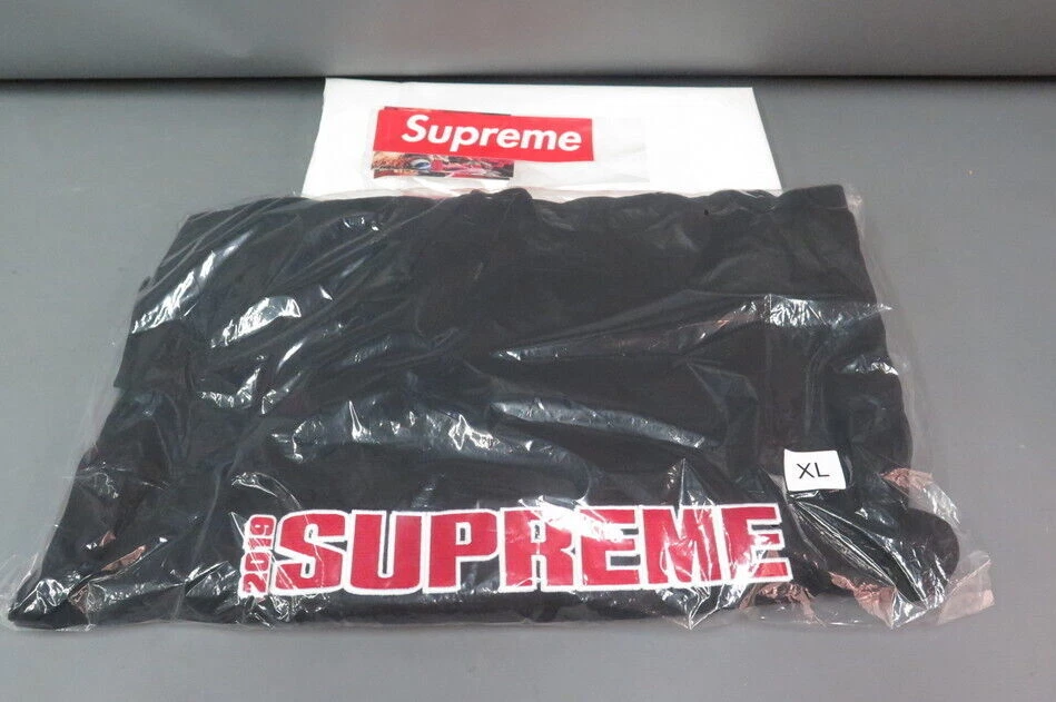 Sweat shirt à capuche authentique Supreme Blockbuster noir taille XL SS19 SW87 neuf