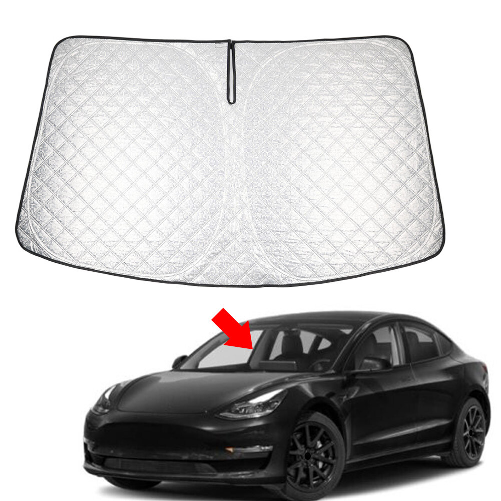 Car Foldable Windshield Sun Shade Visor Protector For Tesla Model 3 17-23